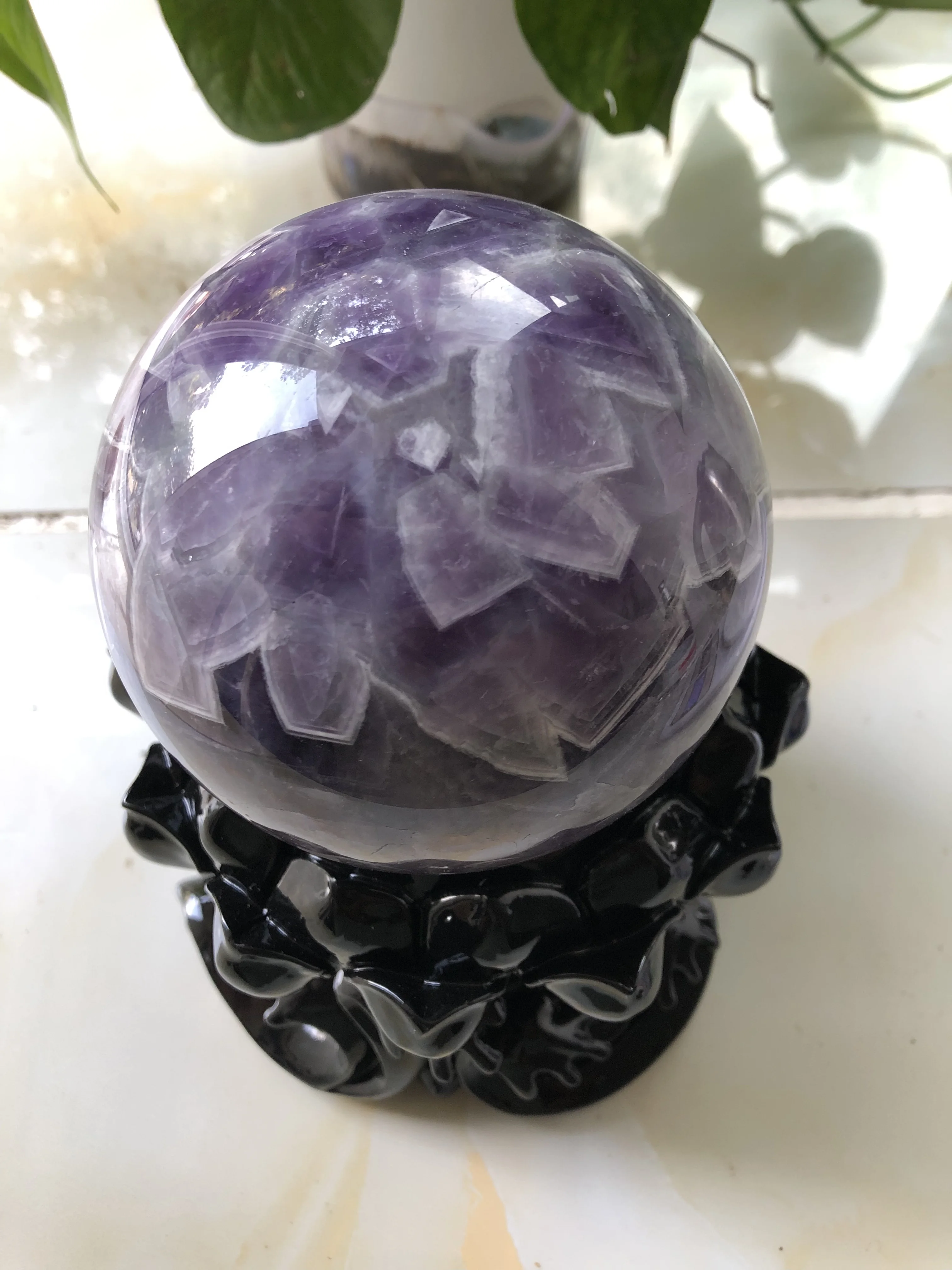 1Pcs Natural Dream Amethyst Ball Decoration Birthday Gift Fortune Town House Opening Living Room Study Feng Shui Decoration