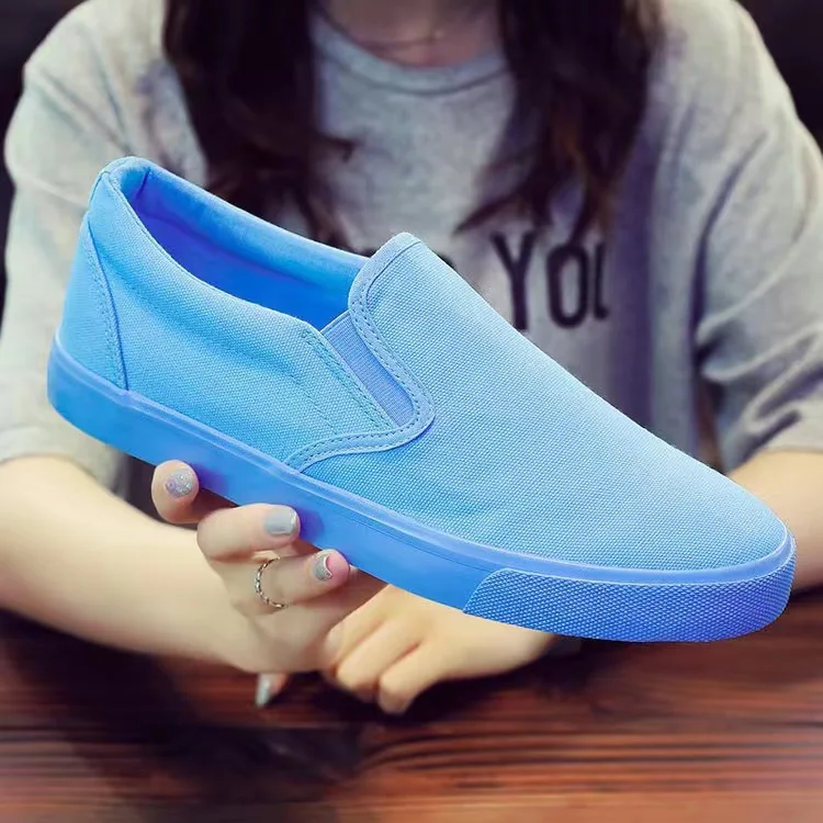 

Canvas Shoes For Men Driving Slip On Shoes Men Lazy Oaf Shoes Mens Designer Summer Sneakers Fashion Men Loafer Blue