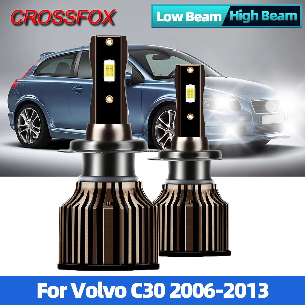 

20000LM H7 Canbus светодиодный лампы для фар HB3 9005 120 Вт турбо лампа 12В 24В для Volvo C30 2006 2007 2008 2009 2010 2011 2012 2013