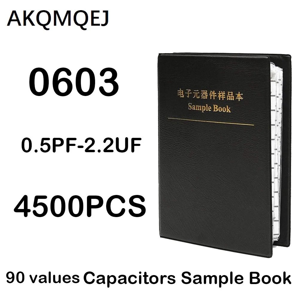 4500 PCS capacitor sample book capacitor bank 0603 classification package 90 values 50