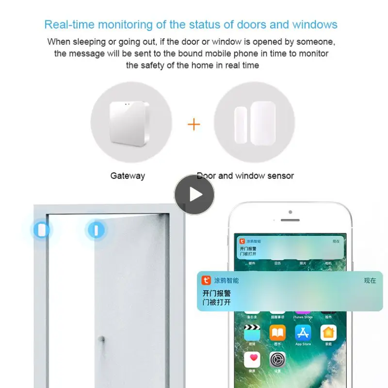 

Door Open / Closed Detectors Smart Life Smart Home Door And Window Sensor Small Zigbee Door Sensor Low Power