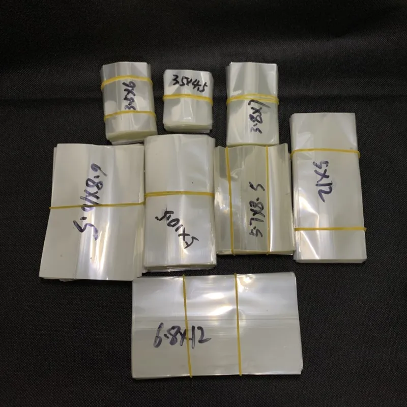 200 шт./лот Прозрачная ПВХ термоусадочная трубчатая пленка для 5 мл 10 15 20 30 50