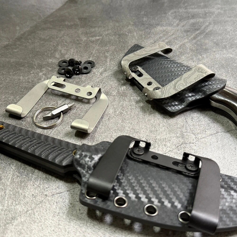 Фото EDC клипса для ножа из титанового сплава, многофункциональный карманный зажим для инструментов, товары для активного отдыха №4