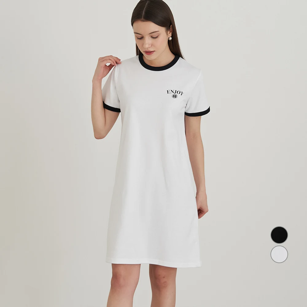 

GIRL 링거 프린트 저지 원피스