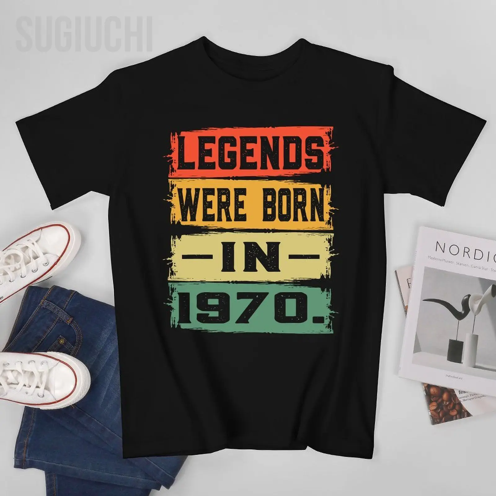 

Vintage 1970 Legends Were Born In Retro 70s Style Birthday Men Tshirt Tees T-Shirt O-neck T Shirts Women Clothing 100% Cotton