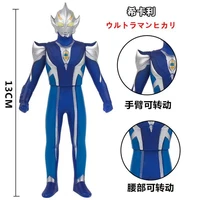 13cm small soft rubber ultraman hikari original action figures model doll furnishing articles childrens assembly puppets toys