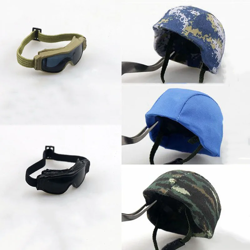 

1/6 Soldier Scene Accessory Military Tactical Army Goggles Glasses Sunglasses Armed Helmet Model For 12'' Action Figures Body