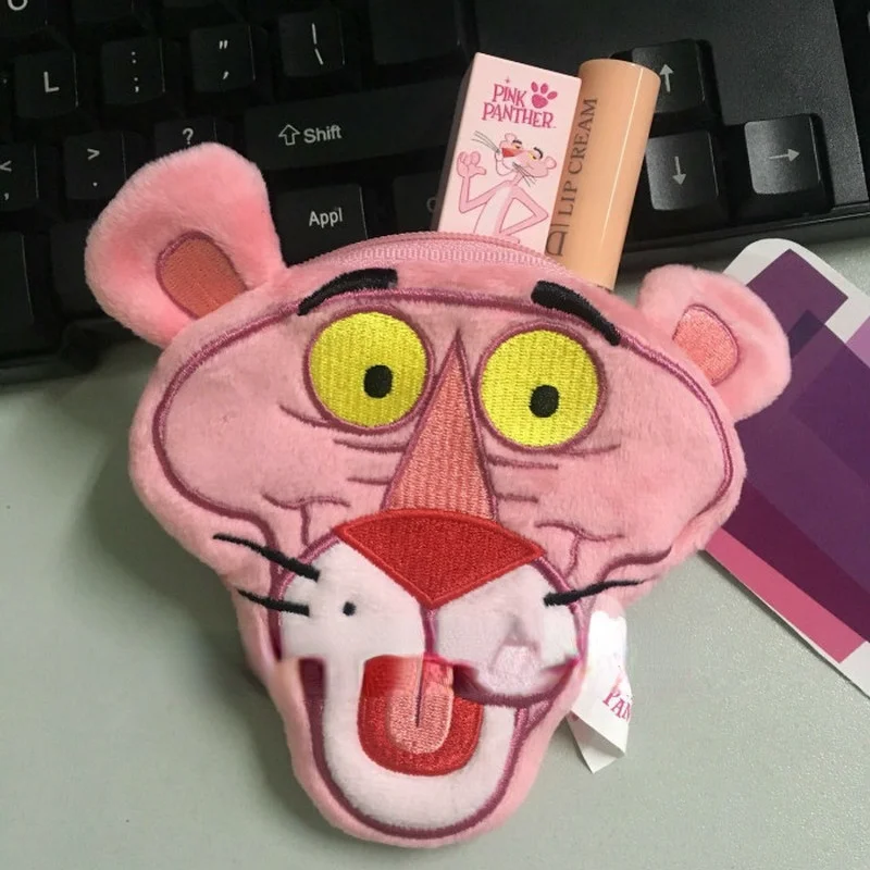 Cartoon Pink Panther Coin Purse Cute Doll Pendant Ornaments Accessories Pendant Collection Present