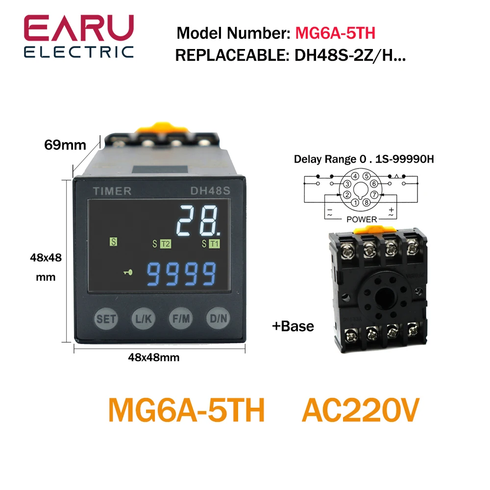 

Программируемое реле задержки DH48S, 24В, 220В