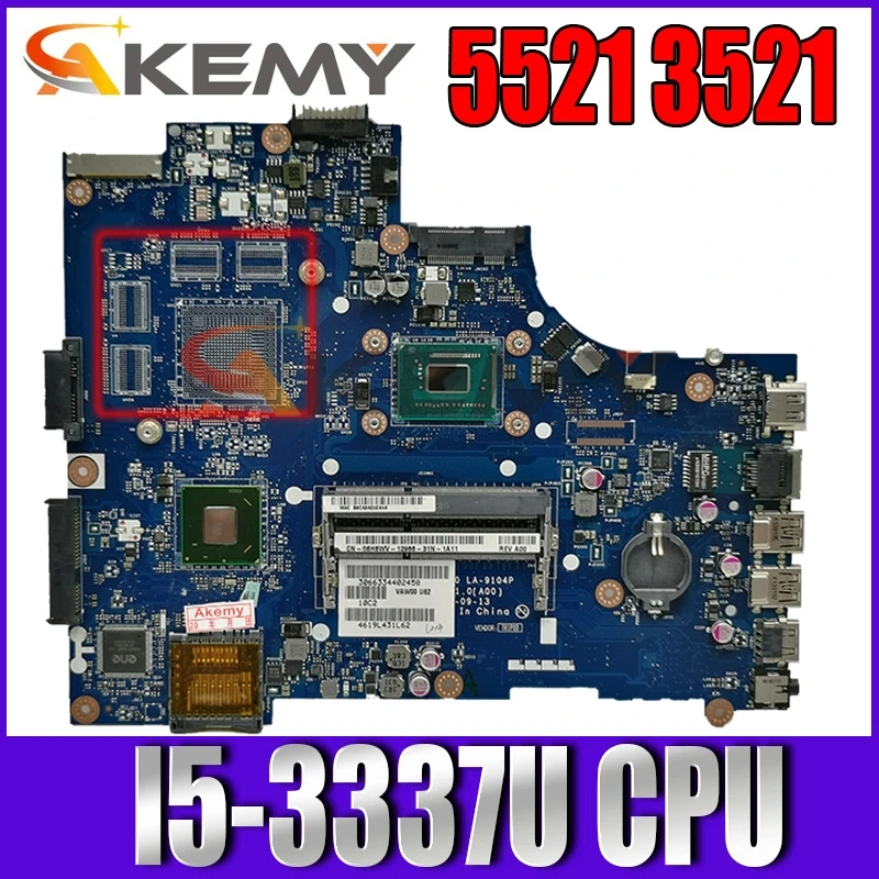 

Материнская плата 100% для Dell Inspiron 5521 3521 с SR0XL I5-3337U 0760R1 CN-0760R1 760R1 VAW00, системная плата
