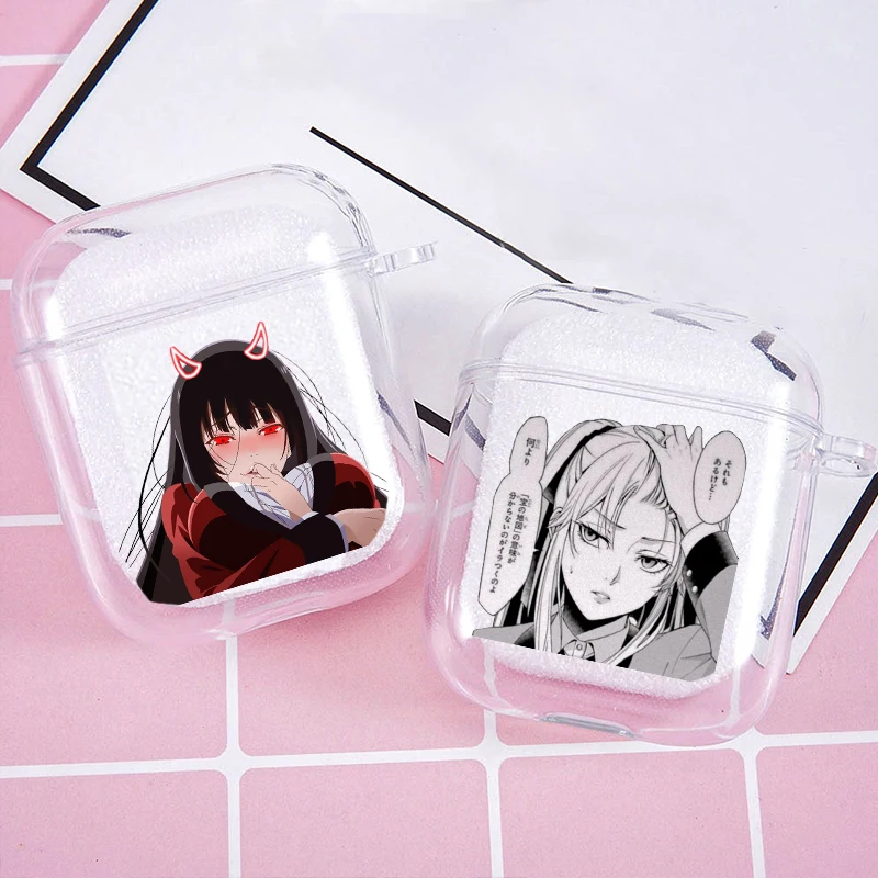 

Japanese Anime Kakegurui Jabami Yumeko Soft silicone TPU Case For AirPods Pro 1 2 3 Clear Wireless Bluetooth Earphone Box Cover