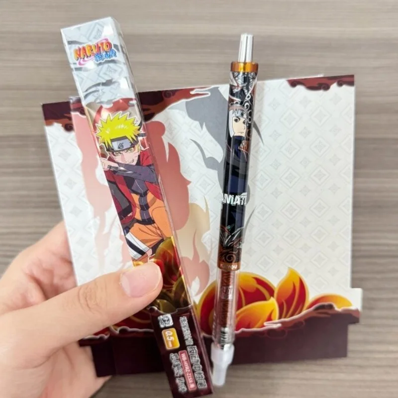 Фото Набор ручек-сюрпризов Kayou Naruto Series: Аниме-персонажи, черные ручки для уроков, канцелярские принадлежности Наруто и Саске, подарки на день рождения №3