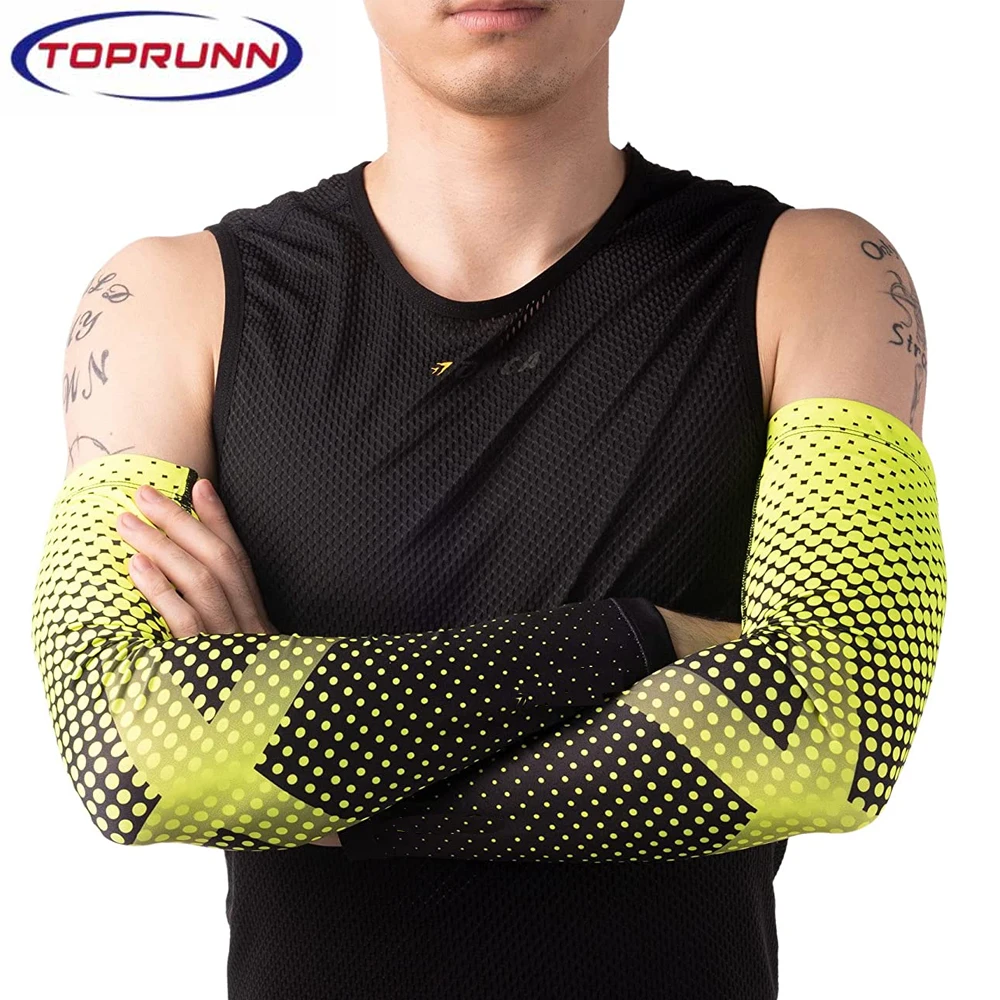 

2Pcs/1Pair Compression Arm Sleeves Sun UV Protection Arm Cover Outdoor Sports Men Women