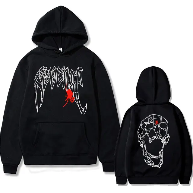 Revenge Skeleton Double Sided Print Hoodie 1