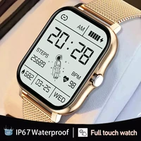 2022 new fashion women smart watch men hd color screen full touch fitness tracker bluetooth call smart clocks ladies android ios