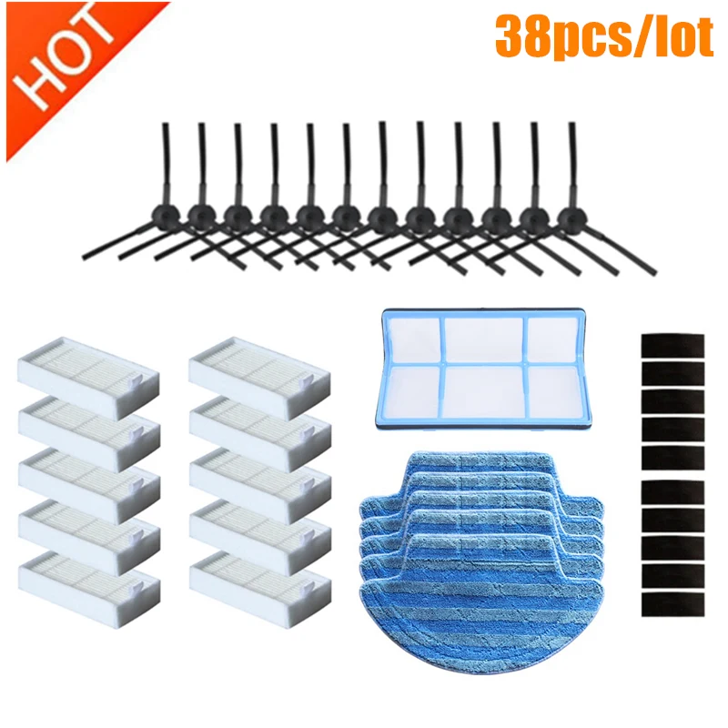 

HEPA Filter Side Brush Primary Filter Mop Cloth for Ilife V55 Pro Robotic Vacuum Cleaner Parts for Ilife V55 Pro Accessories