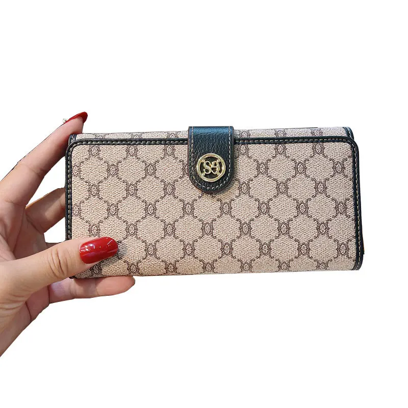 New Long Wallet Women's Mobile Phone Small Versatile Bag Multiple Card Slots Large Capacity High Quality Leather Wallet