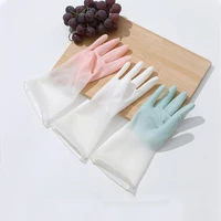new kitchen dishwashing gloves household rubber gloves waterproof hook and break resistant rubber durable housework gloves