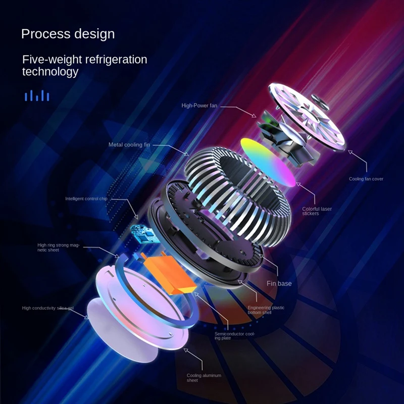 For Steam Deck Game Console Cooler Magnetic Suction Speed Cooling ROG Ally Gaming Parts