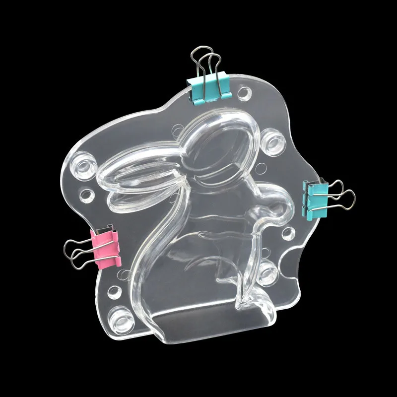 

Reusable 3D Rabbit Shape Easter Polycarbonate Chocolate Molds Baking Chocolate Mould Cake Candy Decorating Pastry Tool