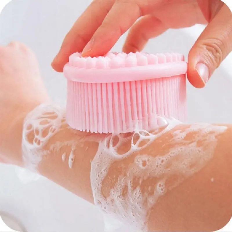 Massage bath brush Skin Clean Silicone Body Brush Shower Scrubber Remover Body Exfoliating Bath Spa Massage Brush