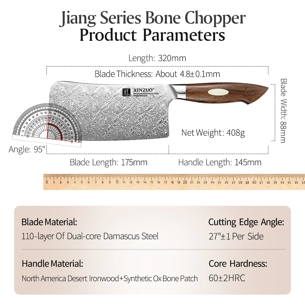 XINZUO Профессиональный нож шеф-повара 6 9 дюйма измельчитель костей двухъядерный