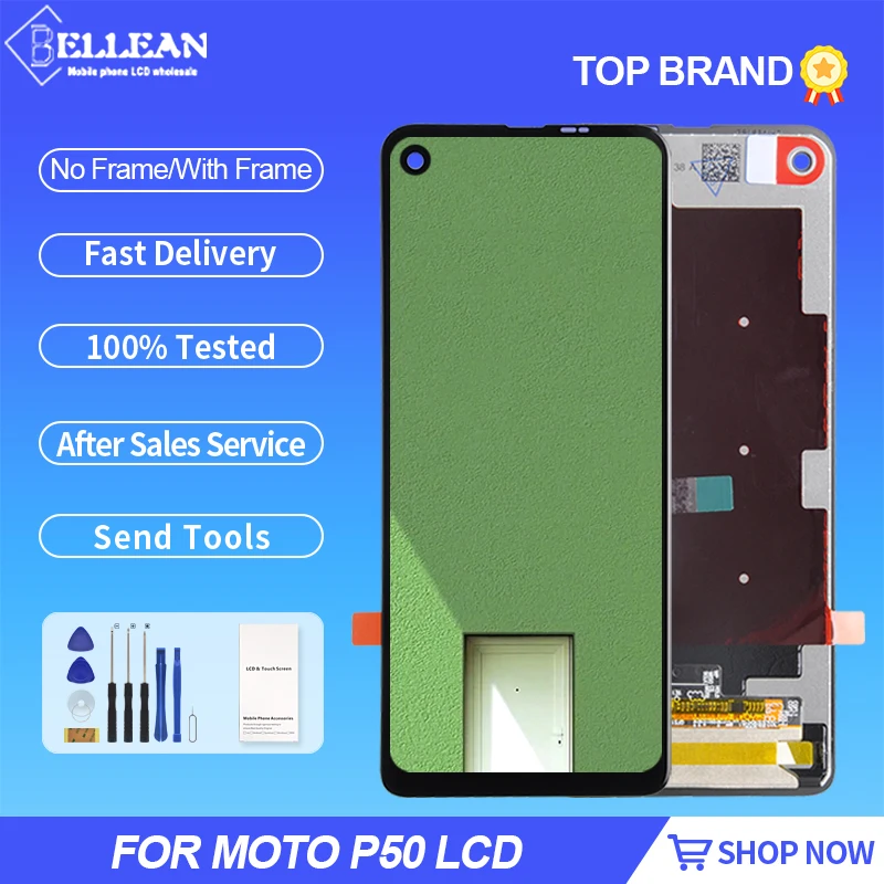 

6.3 Inch XT1790 Screen For Moto One Vision LCD Touch Panel Digitizer Assembly For Moto P50 Display With Frame Free Shipping