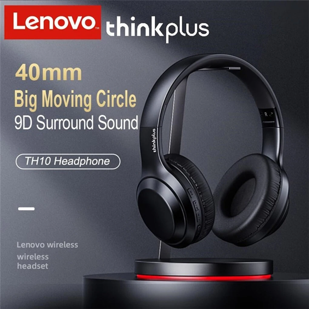 Lenovo thinkplus TH10 Stereo Headphone Bluetooth Earphones Music Headset with Mic for...