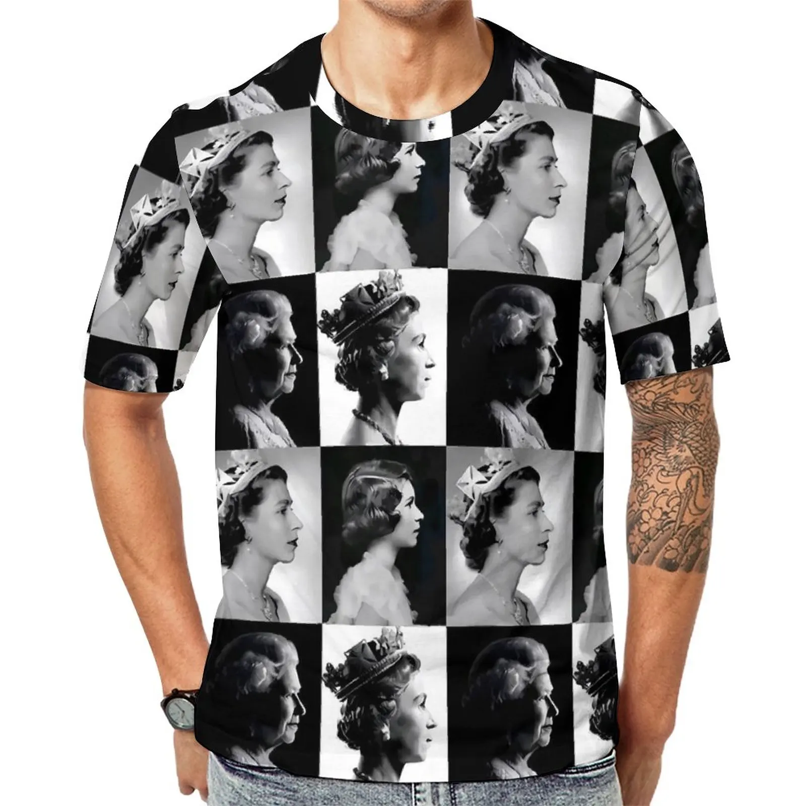 

Футболка женская с принтом «четыре лица»