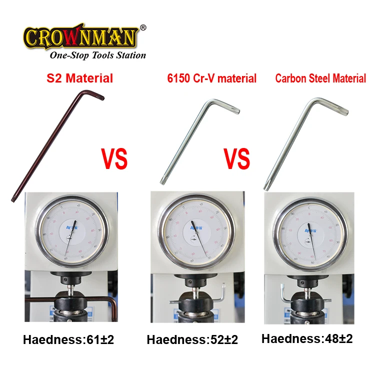 CROWNMAN Professional S2 Набор ключей Trox из 9 предметов L и дополнительный шестигранный ключ