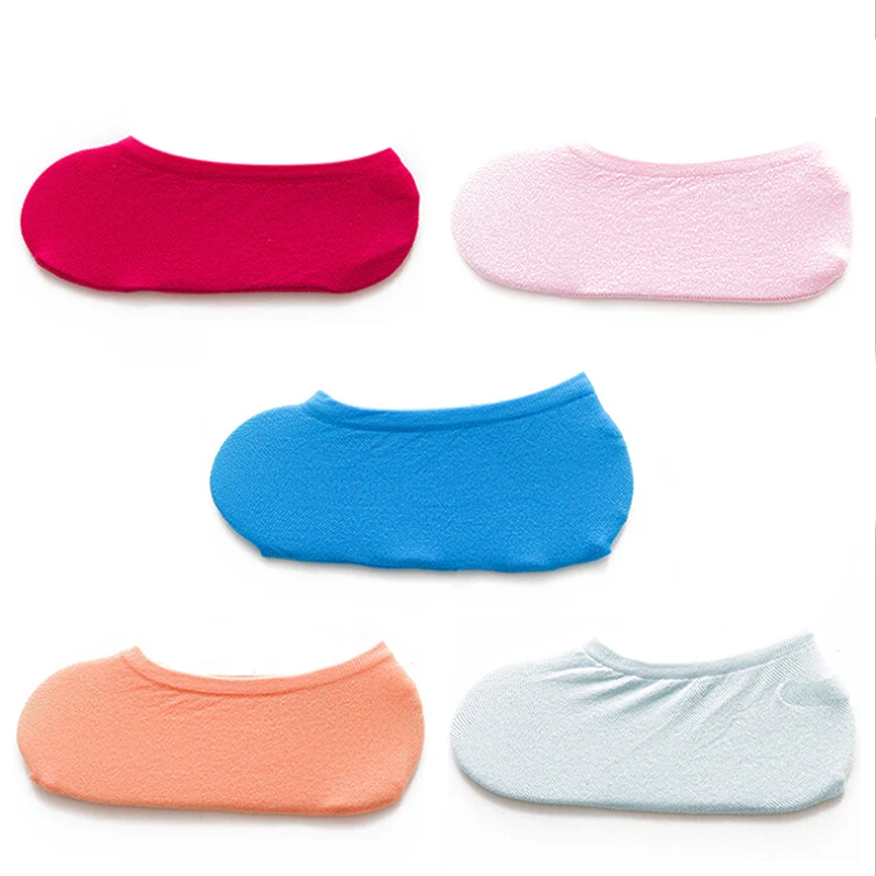 

5 Pairs One size Low Cut Breathable Stealth Short Soft Socks Women Summer Boat Socks Velvet Elastic Casual Socks