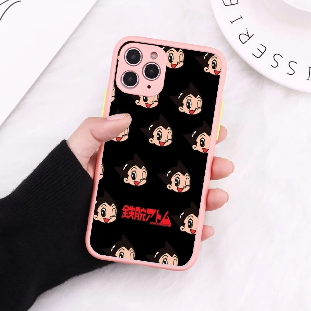 Amine Cartoon A-Astro Boy для iPhone 14 11 12 13 Mini Pro Max 8 7 Plus X XR XS MAX Полупрозрачный матовый чехол