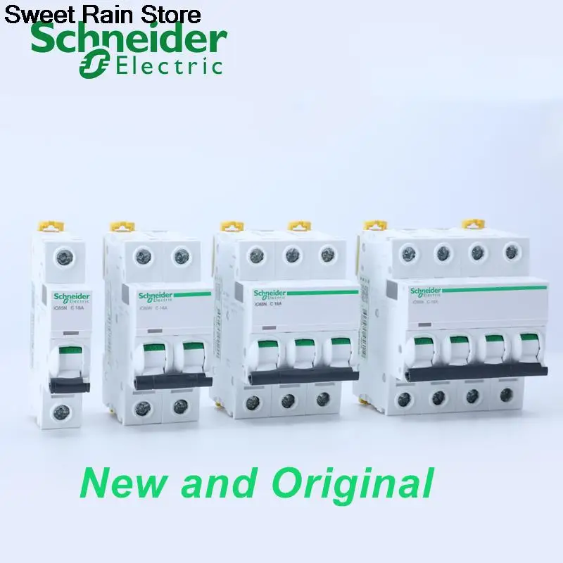 Sakelar Udara Schneider Electric Acti9 IC65N 1P MCB Pemutus Sirkuit Miniatur C 1A 4A 6A 10A 16A 20A 32A 25A 40A 50A 63A