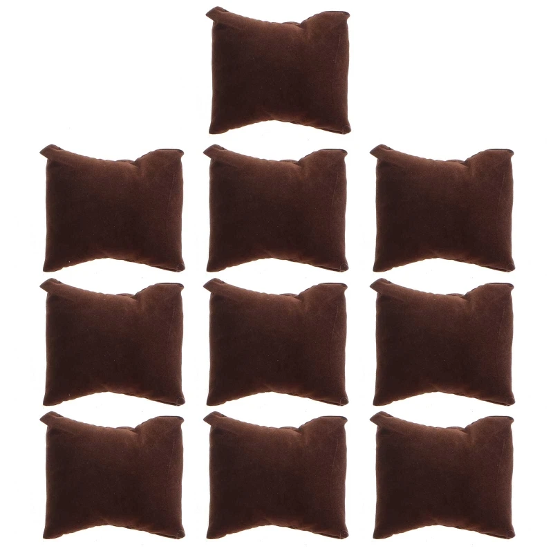 

E0BF 10 шт. Бархатная подушка-браслет Многоцветная ювелирная подушка Подушка-браслет для часов