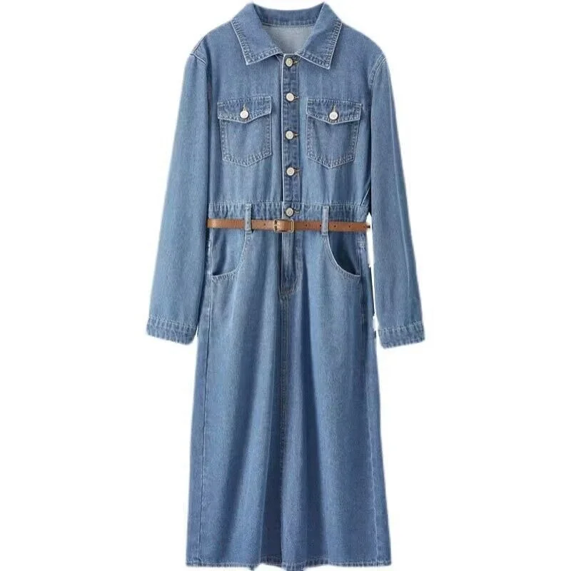 

New Summer Denim Dress Vintage Jumpsuit Women Y2k Elegant Luxury Female Jumpsuits Formal Korean Fashion Long Dresses Spring 2023