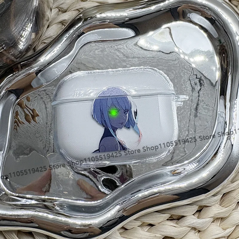 Фото Крутой чехол для наушников в стиле аниме Cyberpunk Edgerunners для AirPods 4/3/2/1, чехол для наушников AirPods Pro 3/Pro 2/Pro, защитный чехол из ТПУ №2