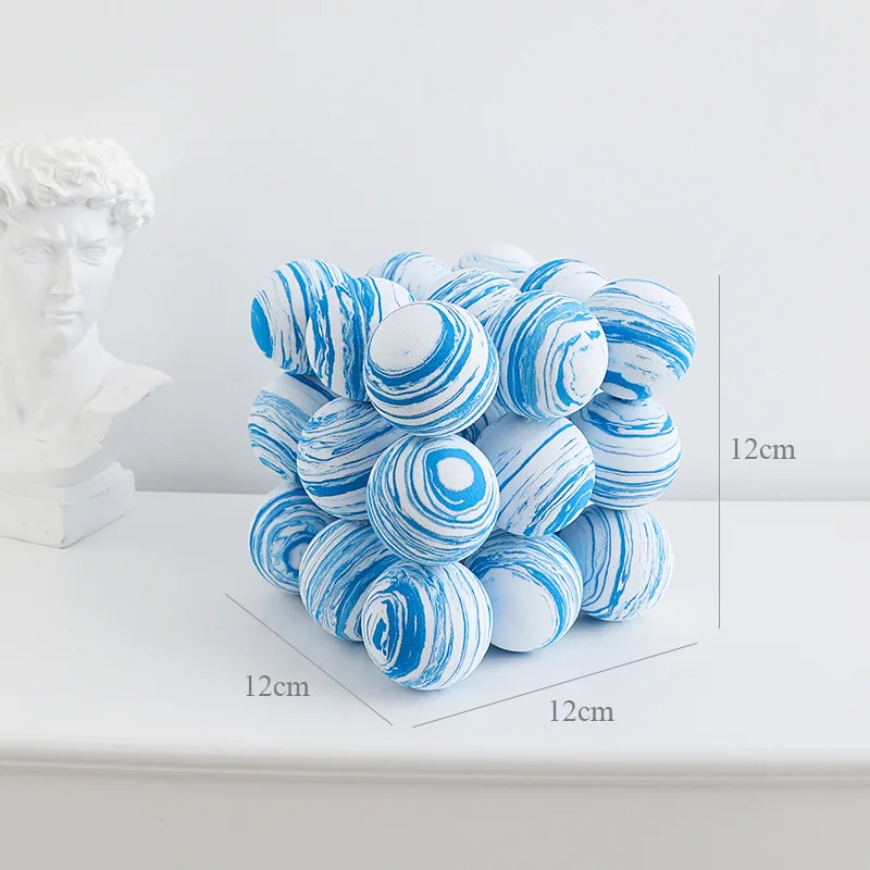 Синий шар сетка Красный реквизит для фотосъемки украшения геометрический Декор