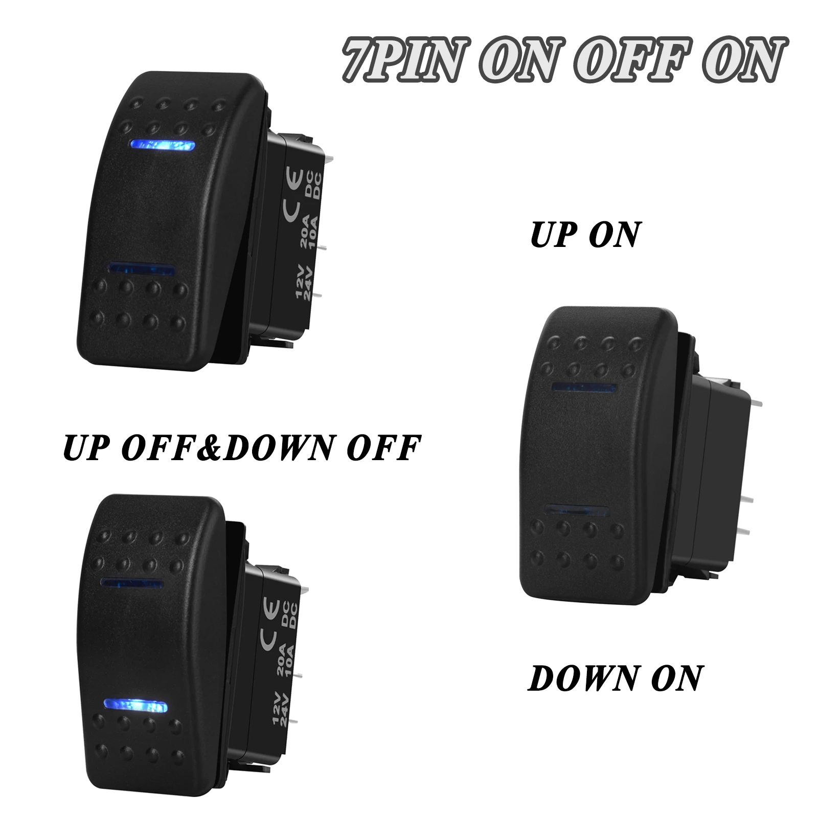 

Переключатель кнопки перекидной синий SPST & DPDT ВКЛ./ВЫКЛ. Мгновенный 5Pin/6Pin/7Pin/8Pin/10Pin для автомобиля морской лодки ARB Запчасти для кемпера аксессуары