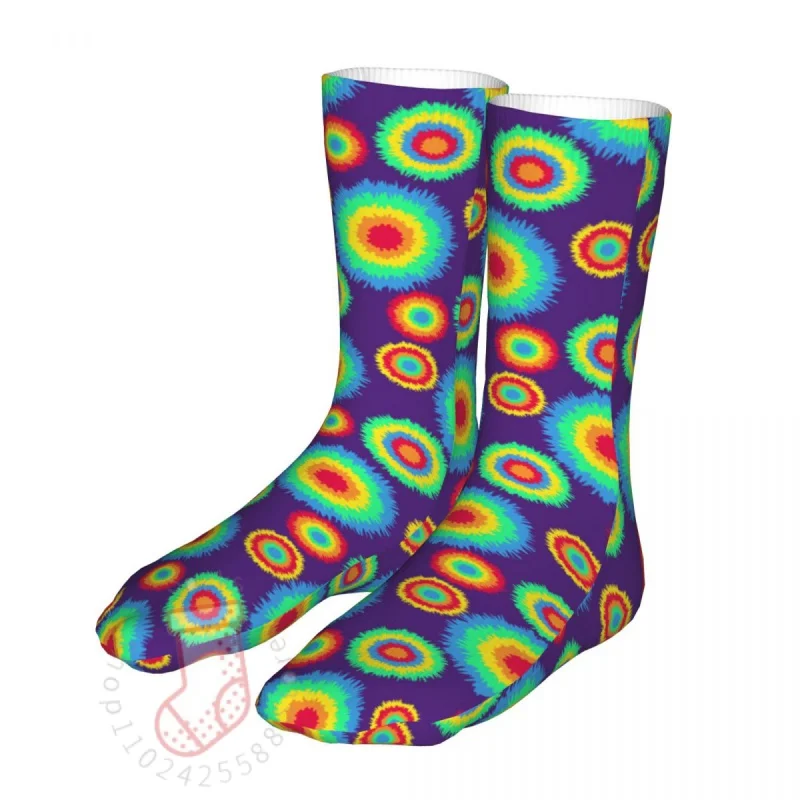 

Cartoon Tie Dye Woman Socks 2022 Men Sport Socks