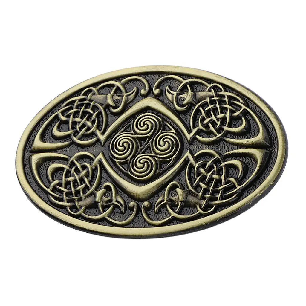 

Vintage Style Oval Belt Buckle for Men Women Cowboy Leather