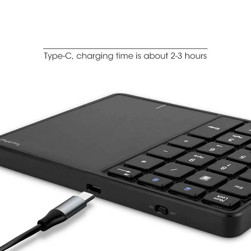 SeenDa 2 4G Bluetooth клавиатура цифровая с цифровой клавиатурой 22 клавиши тачпадом для