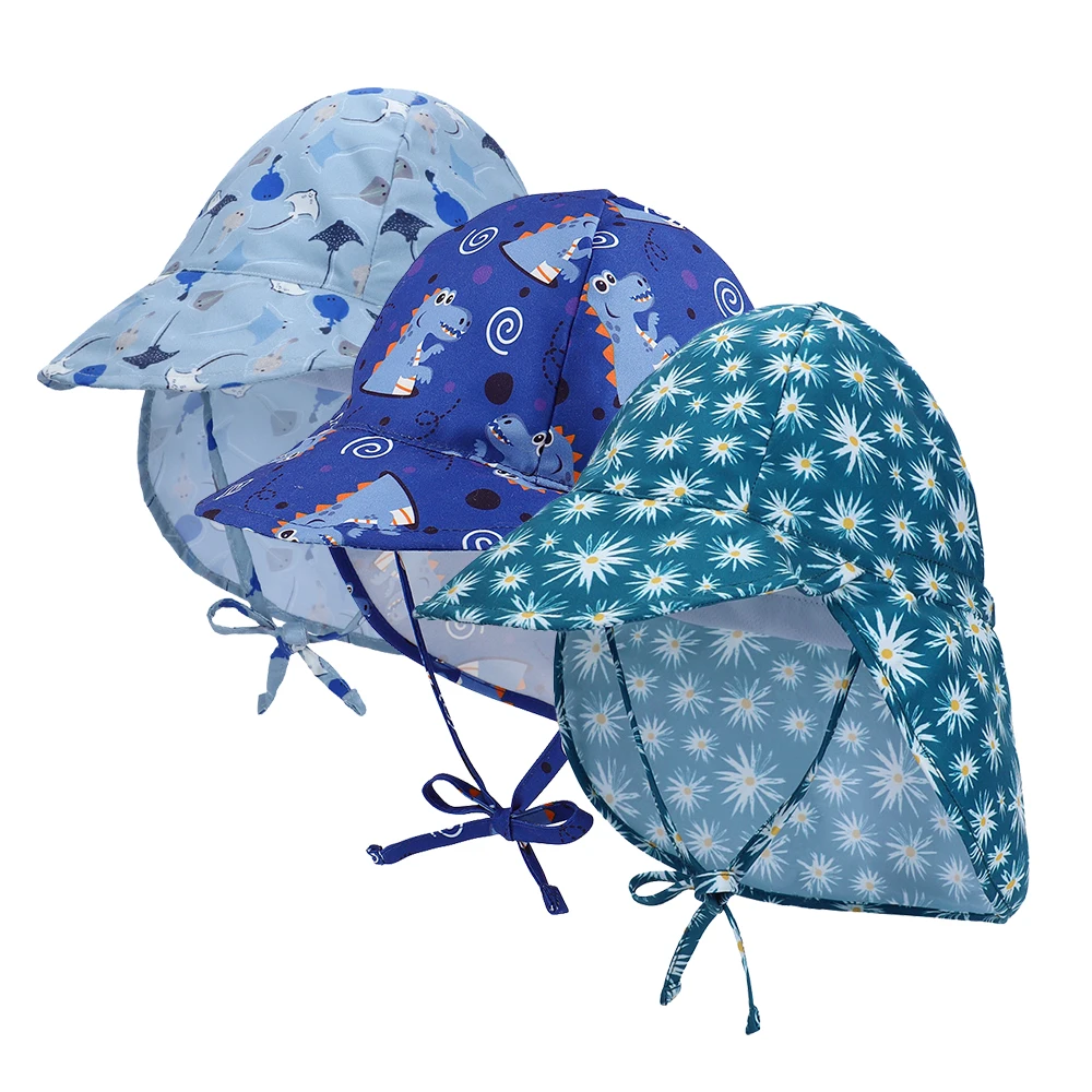 2022 New Unisex Summer Baby Sun Hat Girls Boys Caps Print Panama Children Kids UV Protection Beach Bucket Hats |