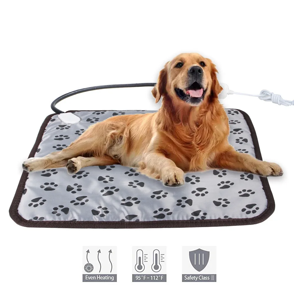 

USB Pet Electric Blanket 110V Dogs Cats Winter Warmer Heating Pad Heater Heated Blanket With Anti-bite Tube For Pets Winter Warm