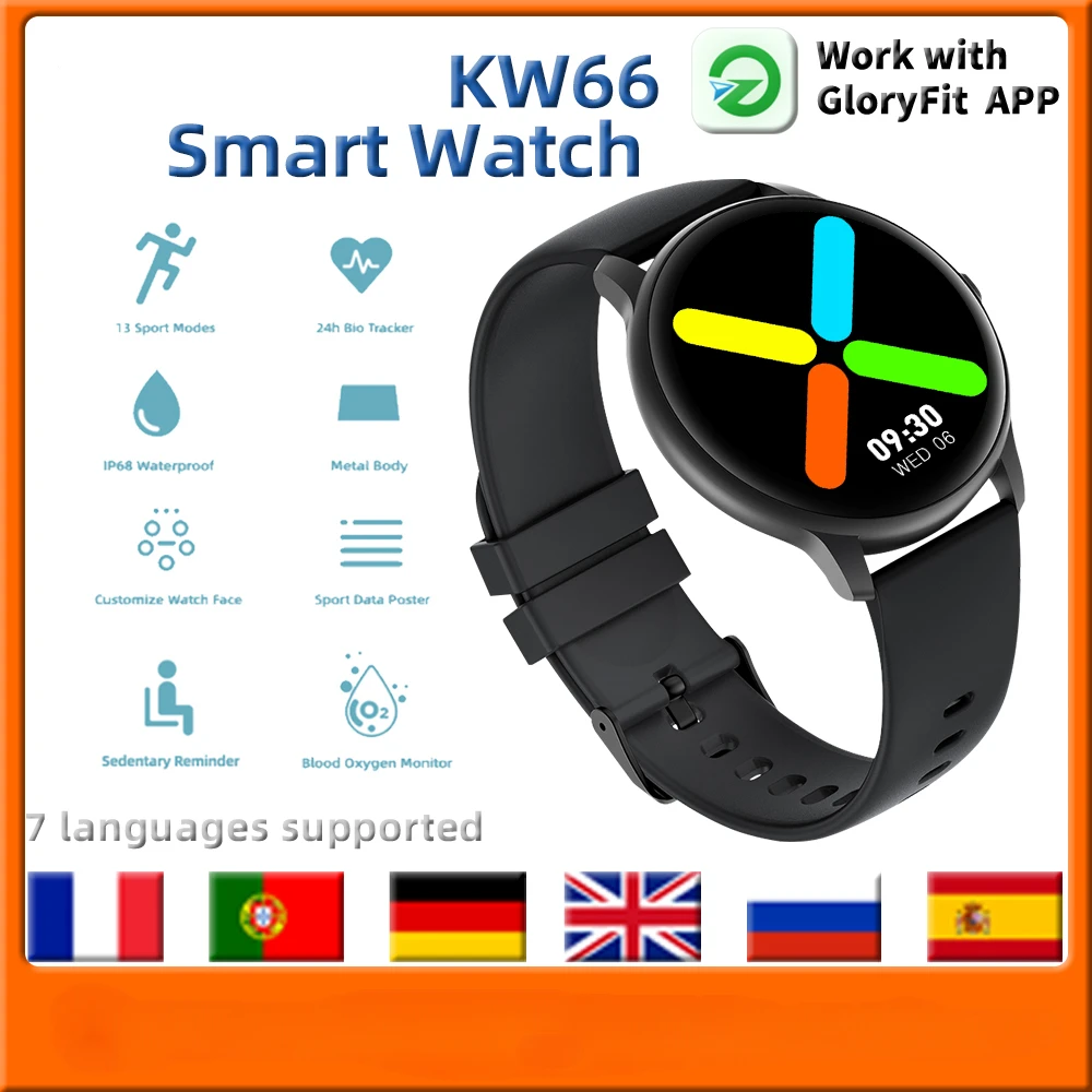 

For Xiaomi IMILAB KW66 Smart Watch Men Women Smartwatch Sports Fitness Tracker 24 Hours Heart Rate Sleep Monitor IP68 Watches