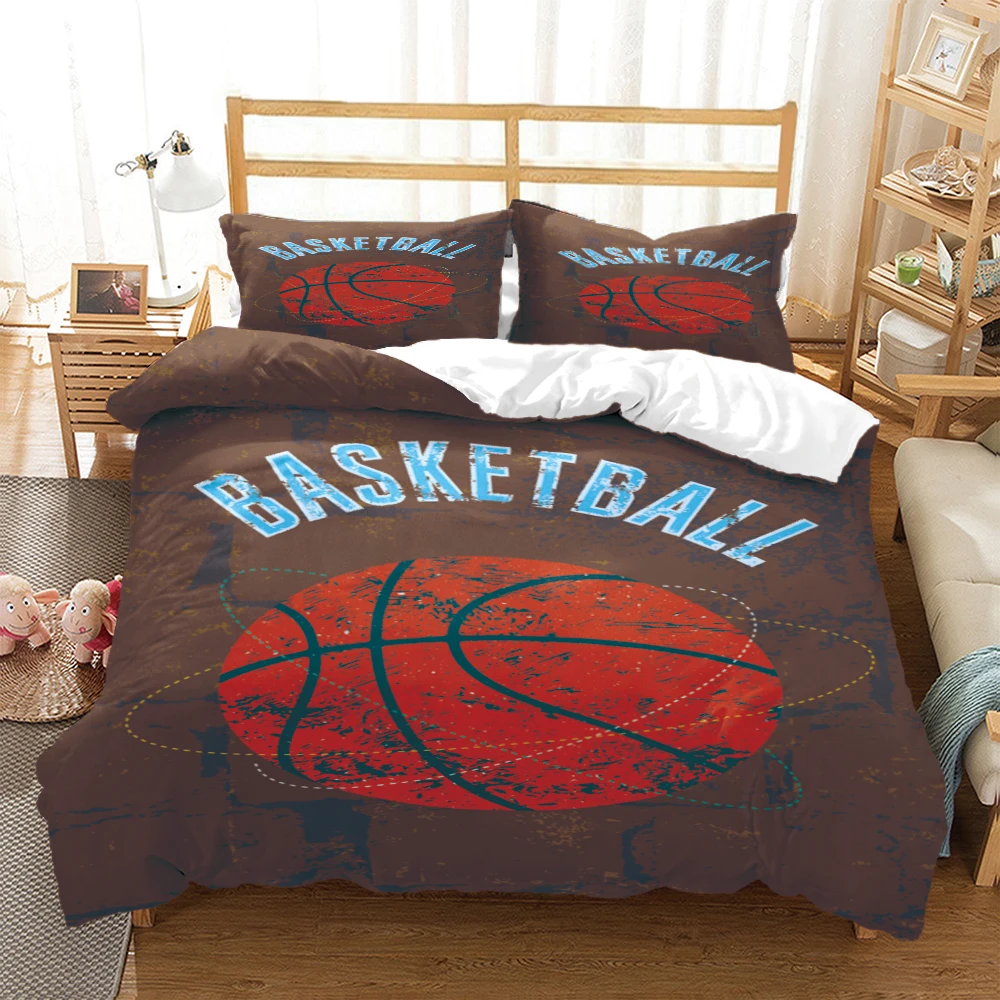 

basketball Cover Digital Print Polyester Bedding Sets Child Kids Covers Boys Bed Linen Set for Teens king size bedding set