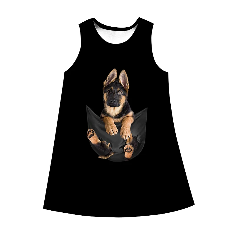 

Jumeast Women's Clothing 3D Girl's Dresses Pocket Dog Printed Streetwear Harajuku Summer Fashion Sleeveless Suspender Nightdress