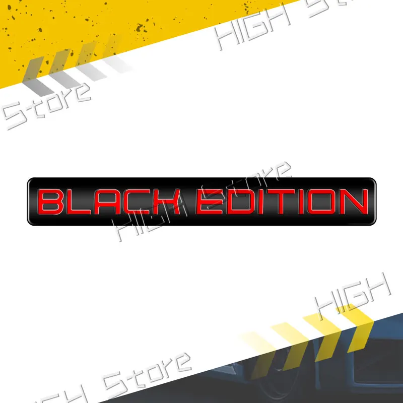 

3D Car Sticker Aluminium BLACK EDITION Logo Adhesive Emblem Badge Fender Trunk Decor Car Styling Universal Decals Accessories