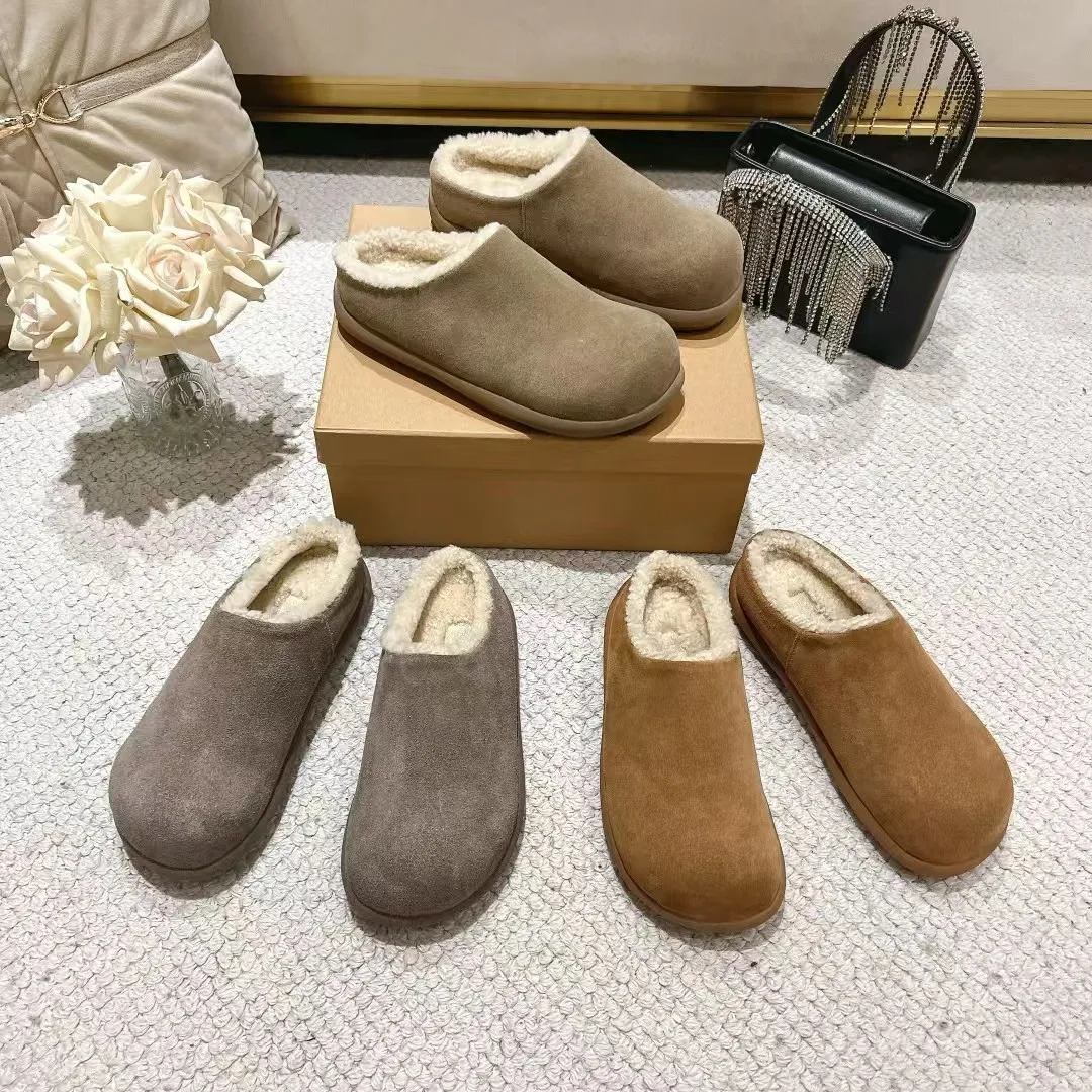 Дизайнерская брендовая женская обувь шерстяные интегрированные зимние ботинки