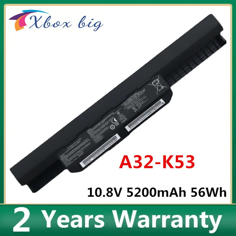 A32-K53 Аккумулятор для ноутбука ASUS K43 K43E K43J K43S K43SV K53 K53E K53F K53J K53S K53SV A43 A53S A53SV A41-K53 10,8 V 5200mAh