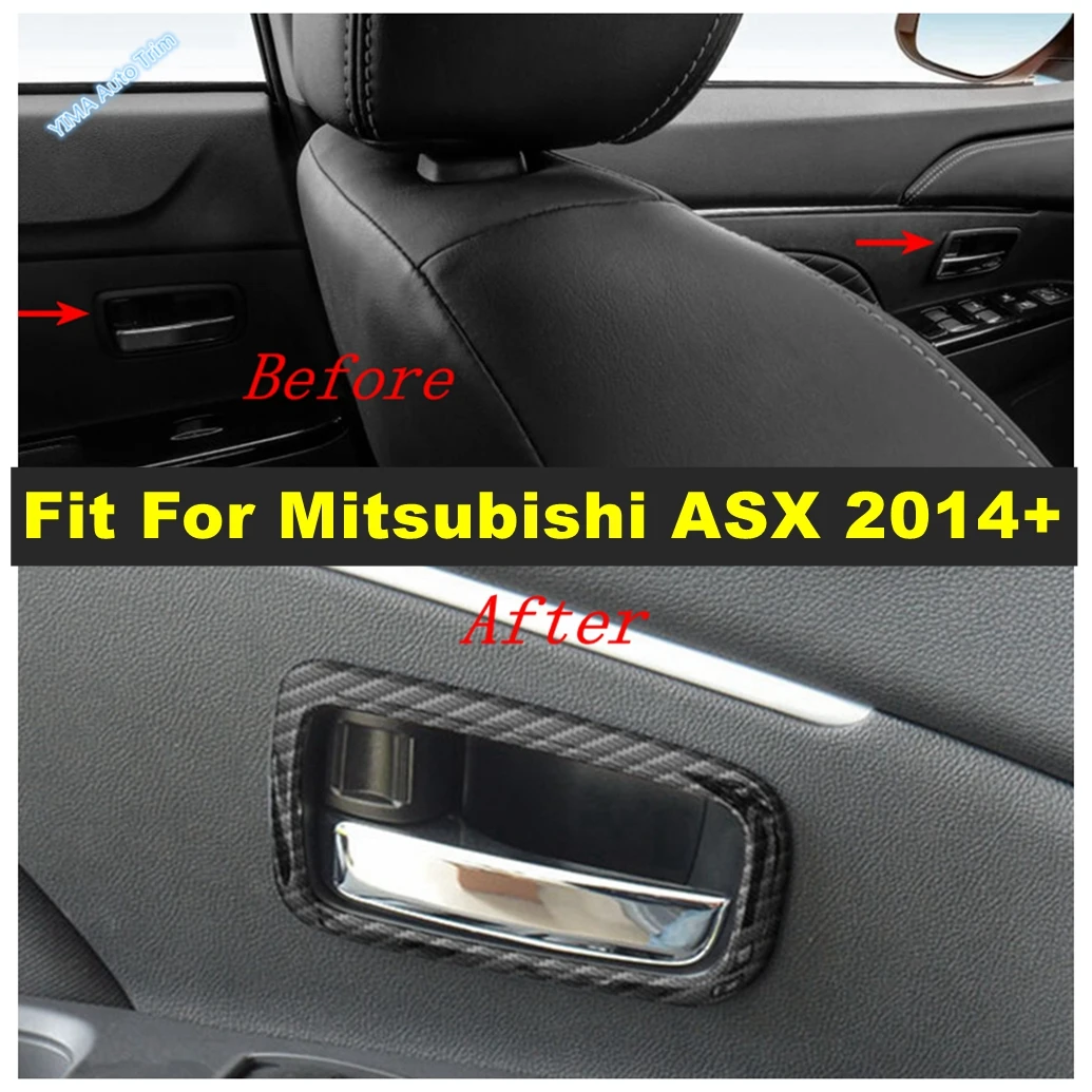 

Car Inner Door Handle Bowl Frame Cover Molding Trim Fit For Mitsubishi ASX 2014 - 2021 Carbon Fiber / Matte Interior Accessories